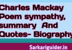 Charles Mackay: Poems Sympathy, summary & Quotes - Biography