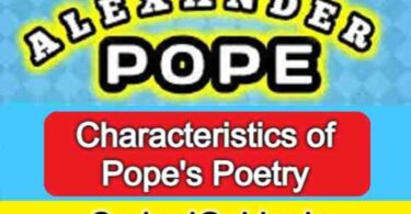 Characteristics of Pope's Poetry