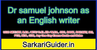 Dr samuel johnson as an English writer