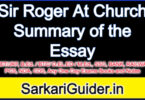 Sir Roger At Church Summary of the Essay