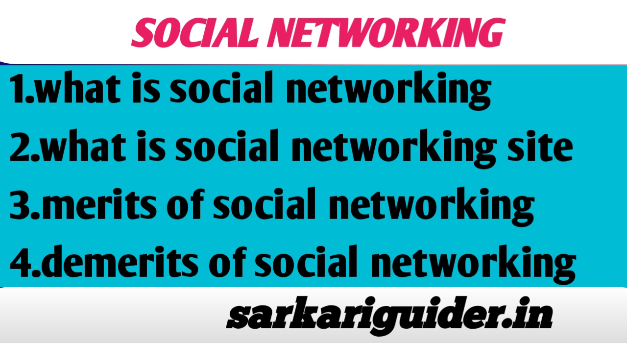  what Is Social Networking Meaning Merits Demerits