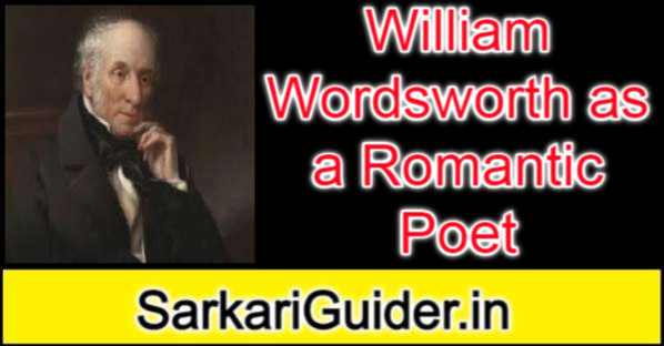wordsworth as a romantic poet