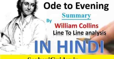 Ode to Evening Summary by William Collins