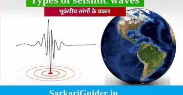 भूकम्पीय तरंगों के प्रकार Types of seismic waves in hindi