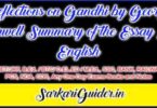 Reflections on Gandhi by George Orwell Summary