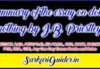 On Doing Nothing by J.B. Priestley Summary