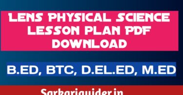 Lens physical Science Lesson plan pdf