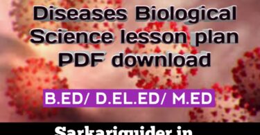Disease Biological Science Lesson plan pdf