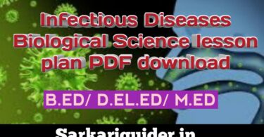 Infectious Diseases Biological Science Lesson plan pdf