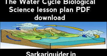 The Water Cycle Biological Science Lesson plan pdf