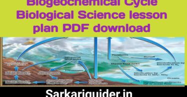Biogeochemical cycle Biological Science Lesson plan pdf