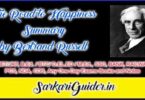 The Road to Happiness Summary by Bertrand Russell