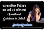 व्यावसायिक निर्देशन का अर्थ एवं परिभाषा