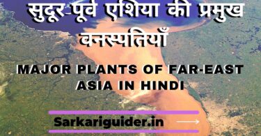 सुदूर-पूर्व एशिया की प्रमुख वनस्पतियाँ  | Major Plants of Far-East Asia in Hindi