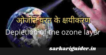 ओजोन परत के क्षयीकरण | Depletion of the ozone layer in Hindi