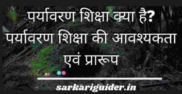 पर्यावरण शिक्षा क्या है? पर्यावरण शिक्षा की आवश्यकता एवं प्रारूप