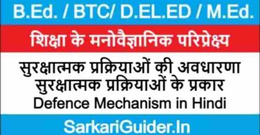 सुरक्षात्मक प्रक्रियाओं की अवधारणा