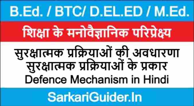 सुरक्षात्मक प्रक्रियाओं की अवधारणा