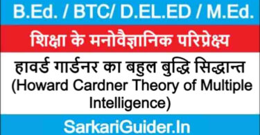 हावर्ड गार्डनर का बहुल बुद्धि सिद्धान्त