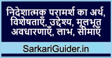 निदेशात्मक परामर्श का अर्थ