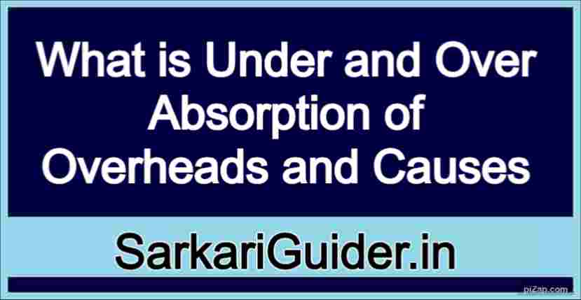 What is Under and Over Absorption of Overheads and Causes