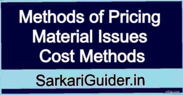 Methods of Pricing Material Issues