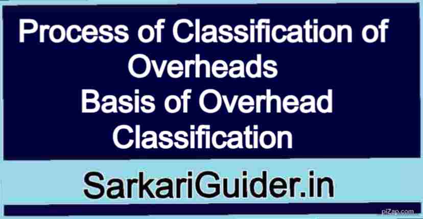 Process of Classification of Overheads