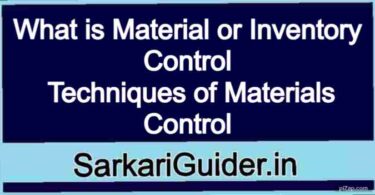 What is Material or Inventory Control
