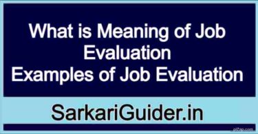 What is Meaning of Job Evaluation